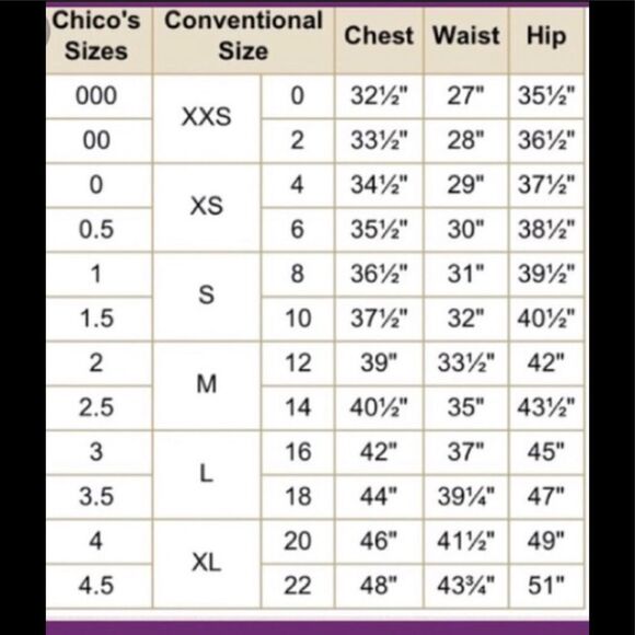 Chicos size 3 blouse with three-quarter sleeve/option to button up shorter - Picture 10 of 11